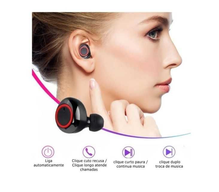 Fone Bluetooth TWS (NOVO/SELADO) Fone Y50 Auricular sem fio