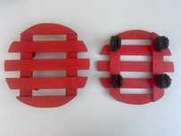 2 Plataformas redondas multiusos com rodas