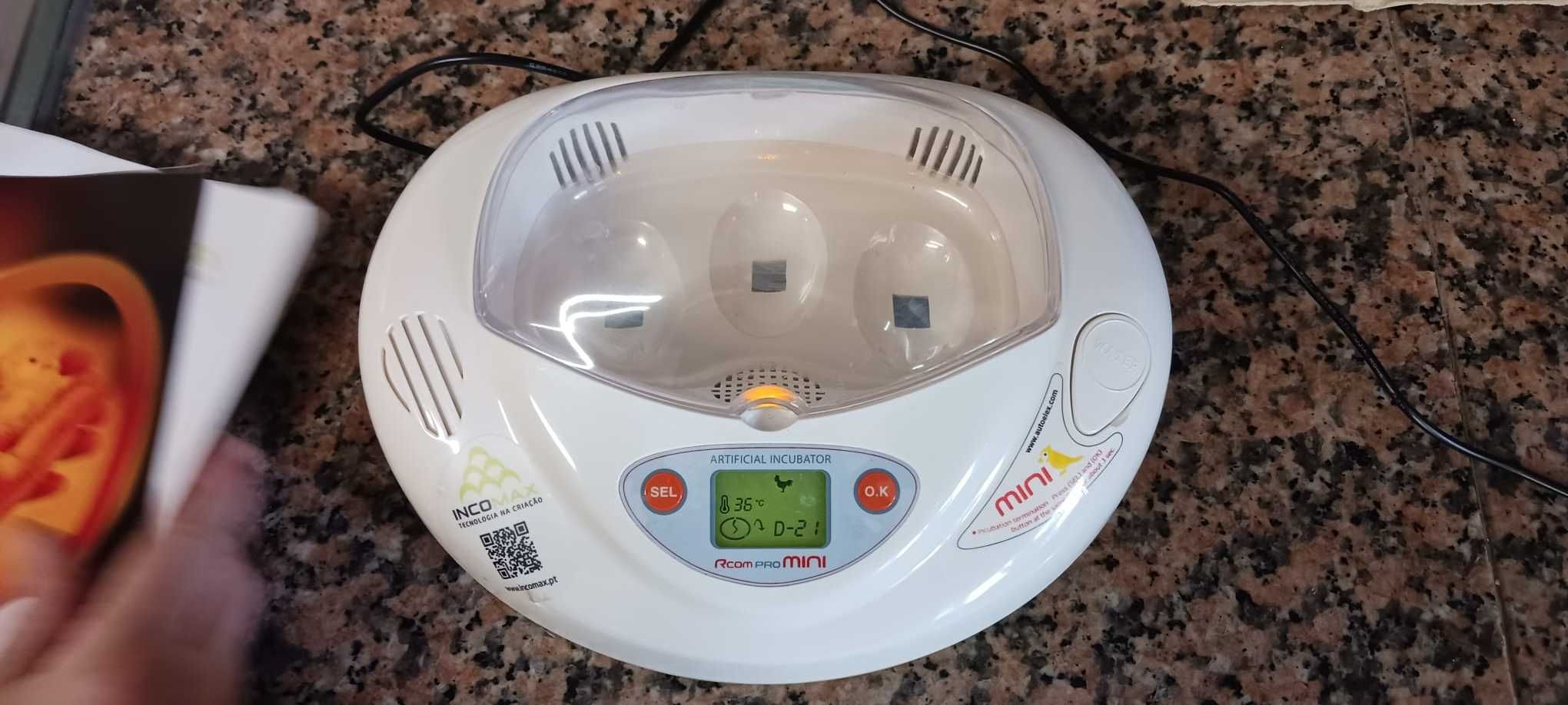 Incubadora RCOM 3 ovos como nova