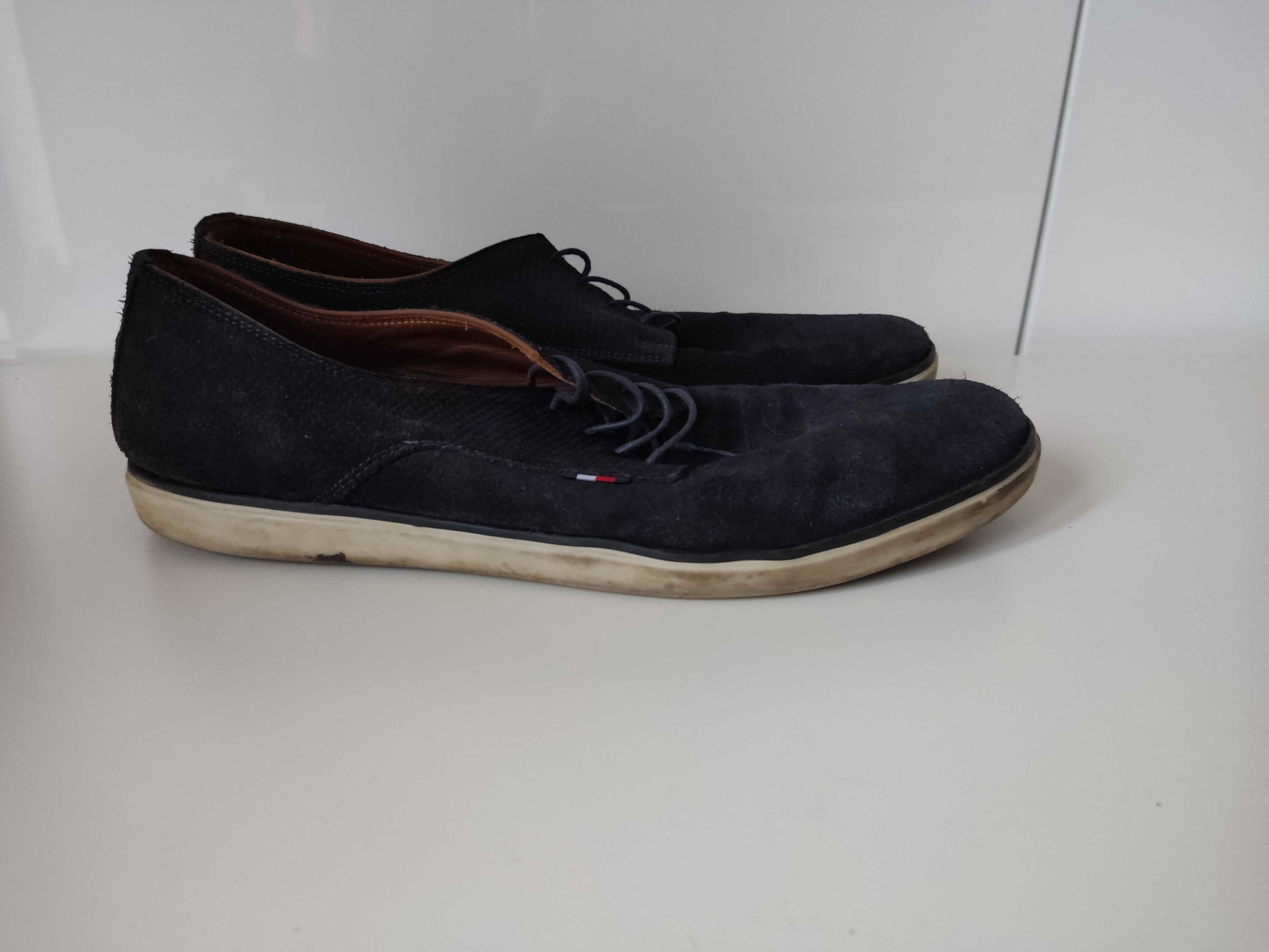 mokasyny Tommy Hilfiger zamsz 46