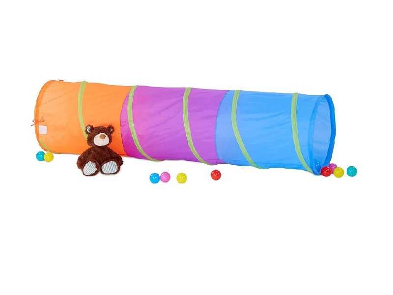 тунель намет ігровий Relaxdays для дітей, барвистий для повзання 170см