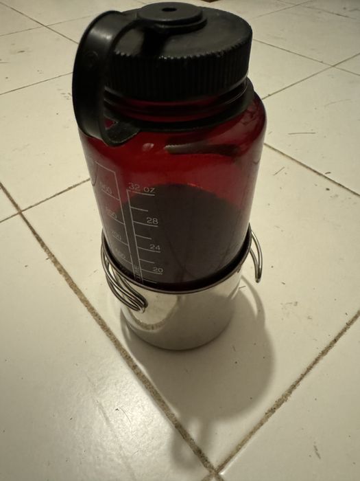 Garrafa Nalgene + copo inox GSI e bolsa