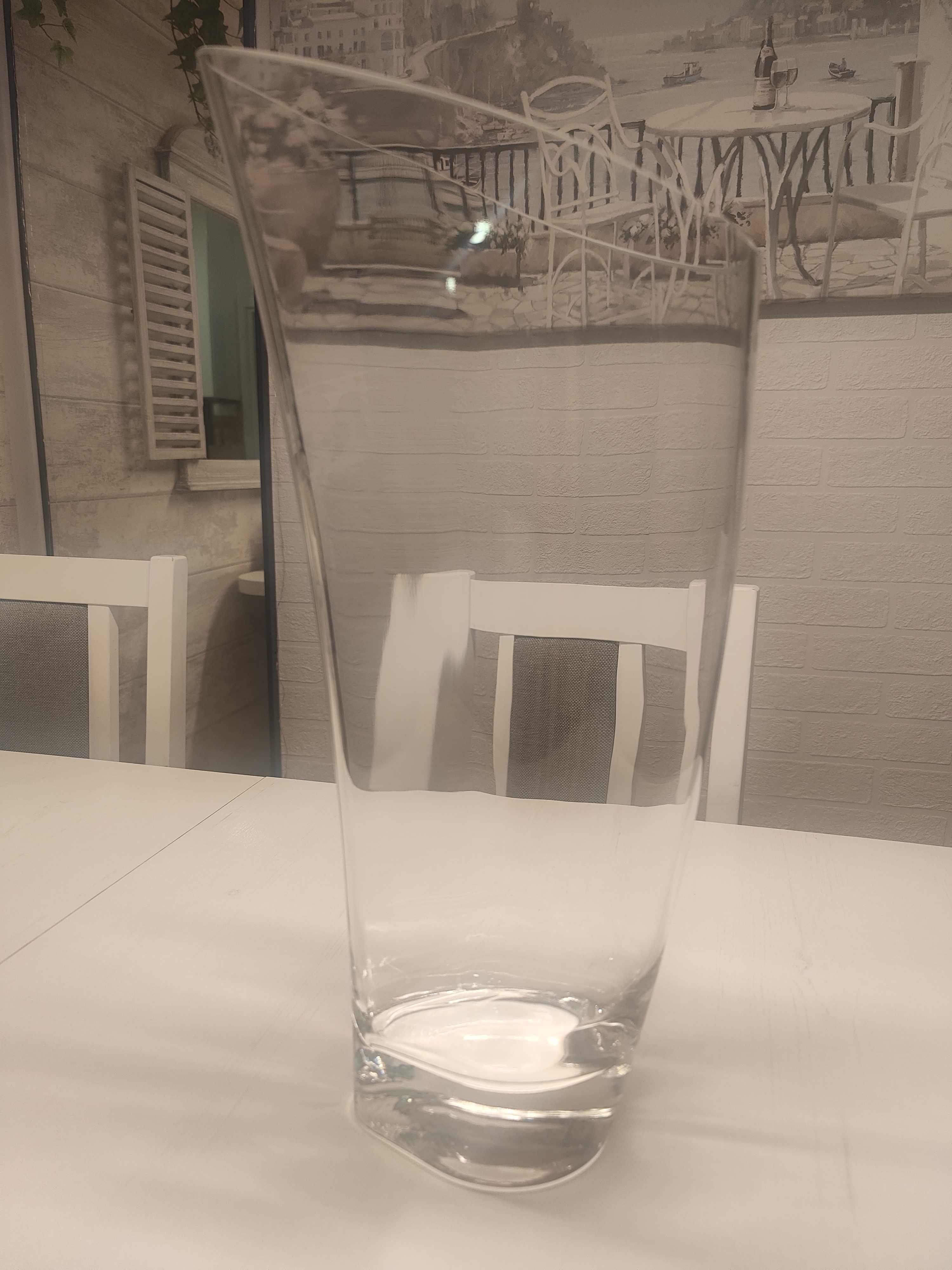 Wazon Krosno szkło 21,5 x 45 cm wysoki nowoczesny szklany