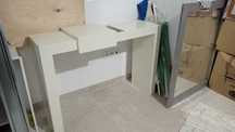 Consola com gaveta em lacado branco
