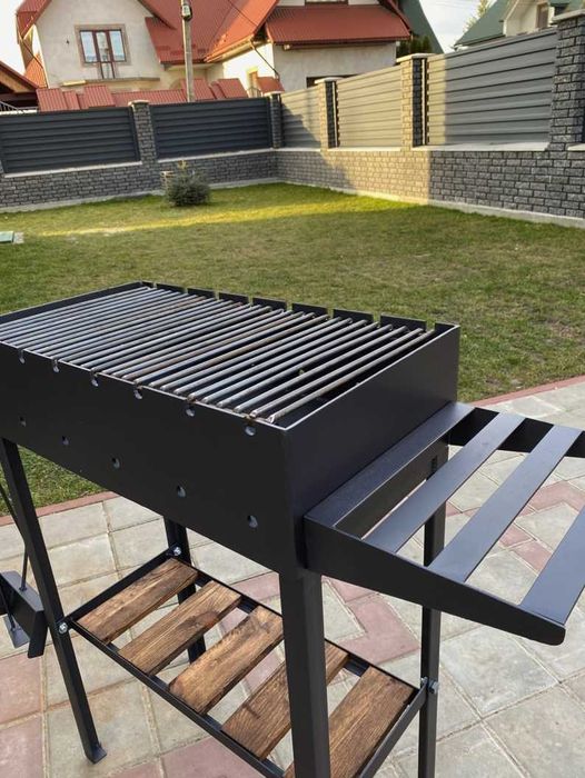 Мангал для шашлику метал 4 мм на 8 шампурів + ПОДАРУНОК