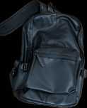 Mochila preta em pele nunca usada nova a estrear