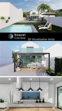 Projetos 3D Arquitetura exterior|interior || Reprodução multimédia