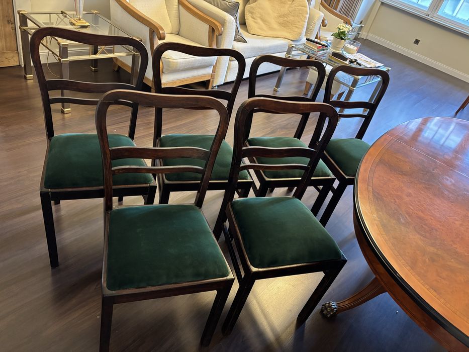 krzesła krzedło art deco 6 sztuk