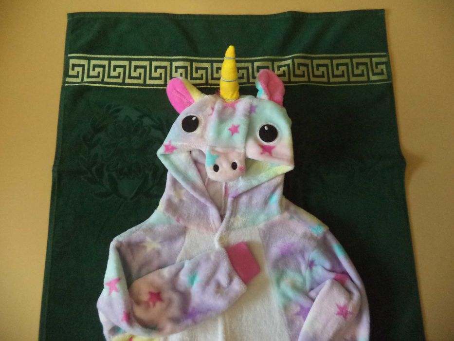 Детская пижама-комбинезон кигуруми Единорог. Размер 120 рост 115-125см