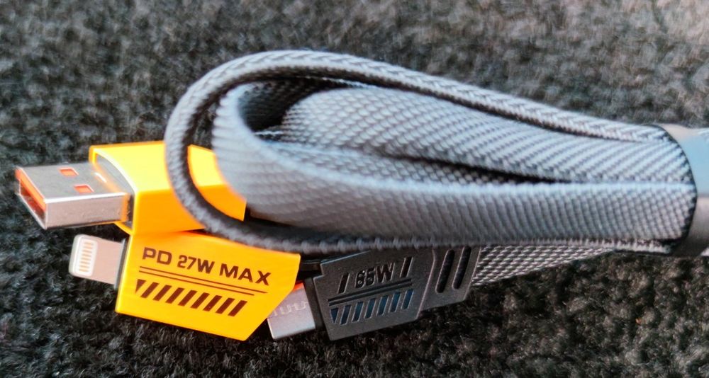 USB кабель 4 in 1 65W/6A PD 27W Fast charging