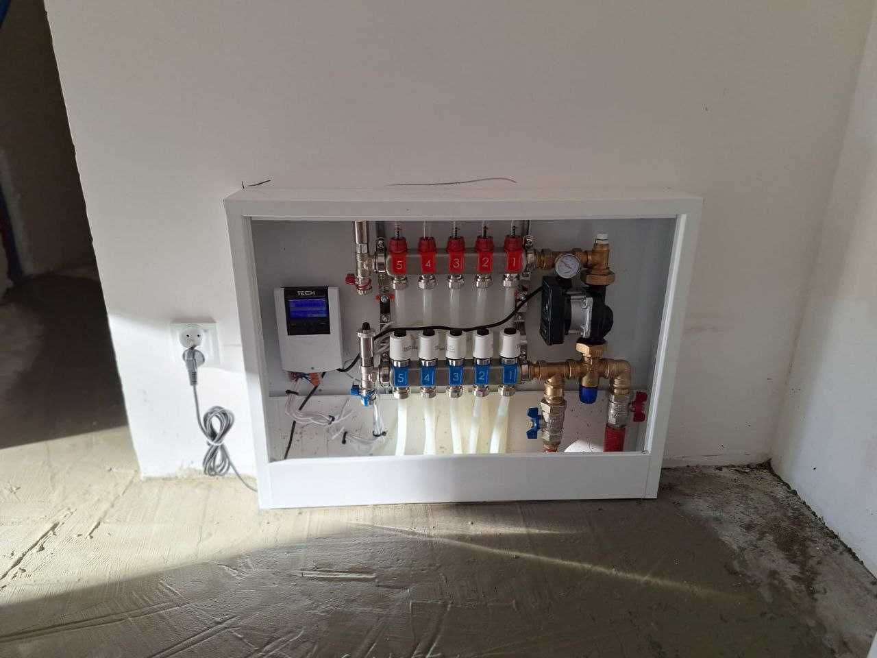 Ogrzewanie podłogowe frezowane w gotowej wylewce,  hydraulik, Warszawa