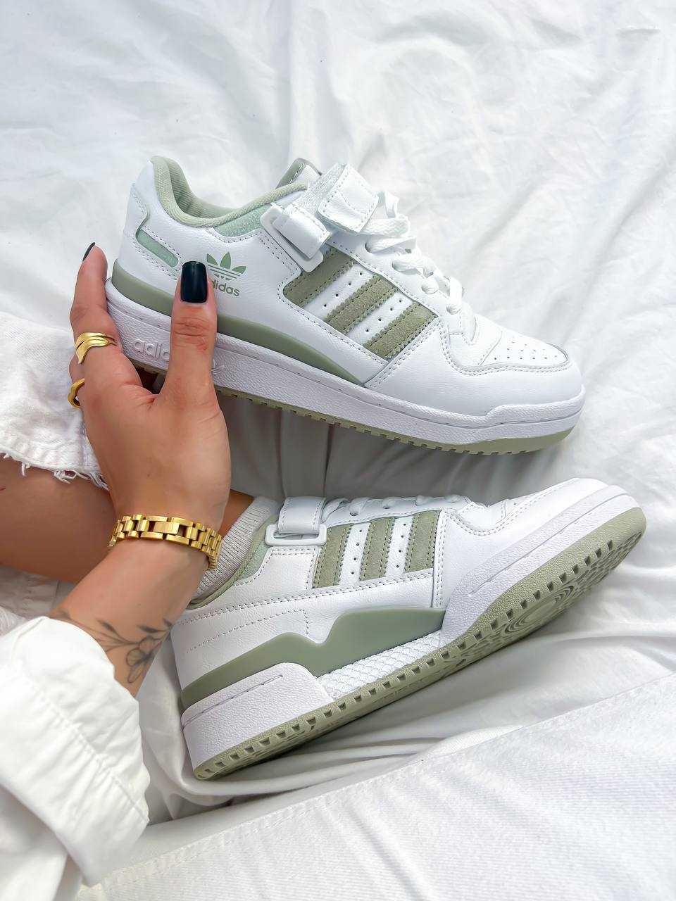 Кроссовки Adidas Forum Green/Olive/White