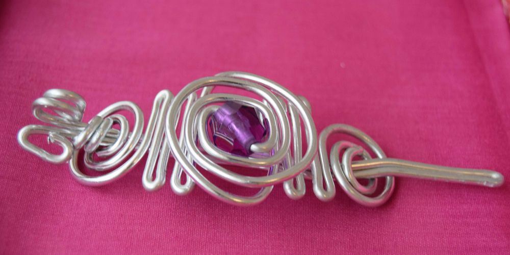 Travessa de cabelo artesanal