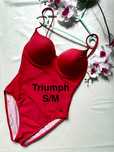 Triumph kostium kąpielowy jednoczęściowy modelujący S/M czerwony logo