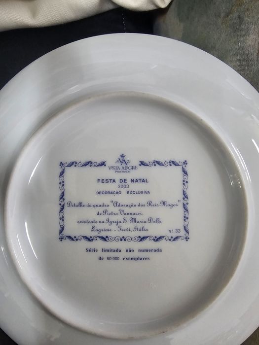 Pratos colecção de natal visita alegre