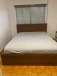 Cama Malm IKEA 160x200 usada castanha com 4 gavetões.