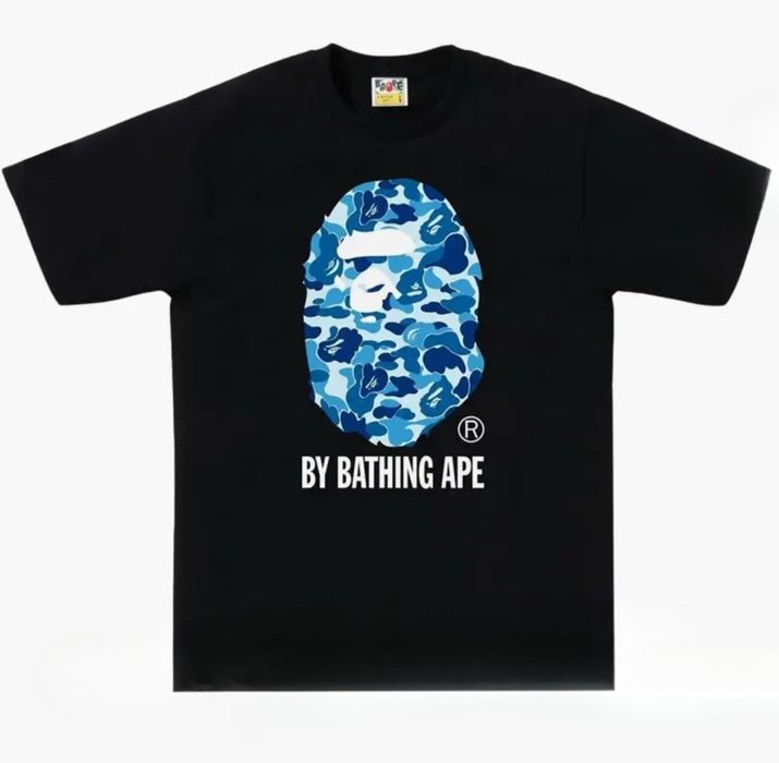Футболки BAPE A Bathing APE Logo унисекс Бейп Бэйп черная белая