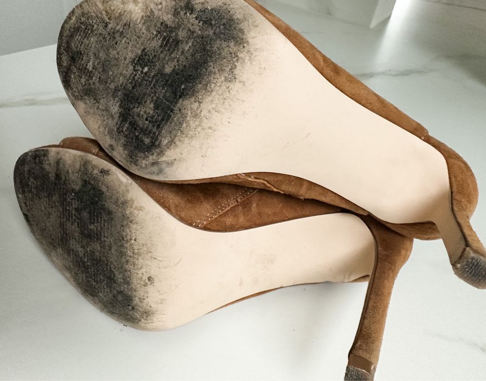 Brązowe zamszowe botki wiązane Steve Madden rozmiar 37