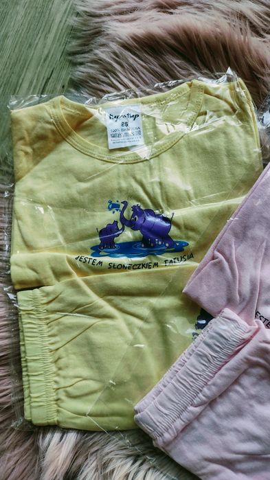 Nowe letnie komplety niemowlęce r.86 chłopiec dziewczynka