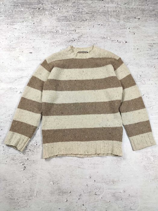 Sweter wełniany kaszmir Avoca Irleand paski jesienny r. M/L