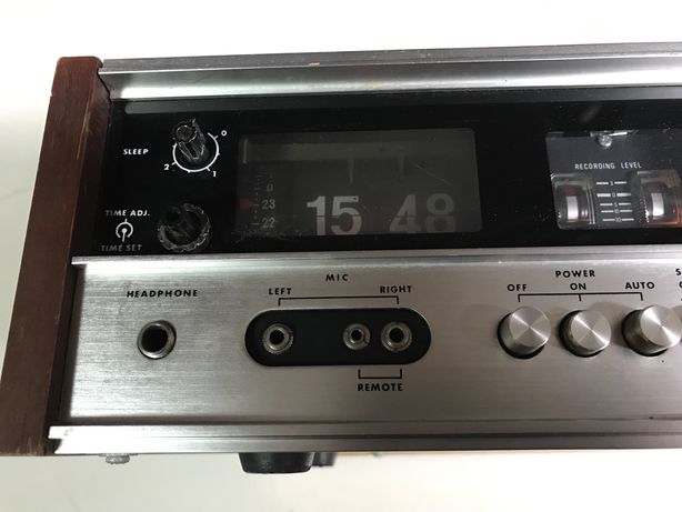 Cassetes, radio, relôgio, amplificador Suruya vintage