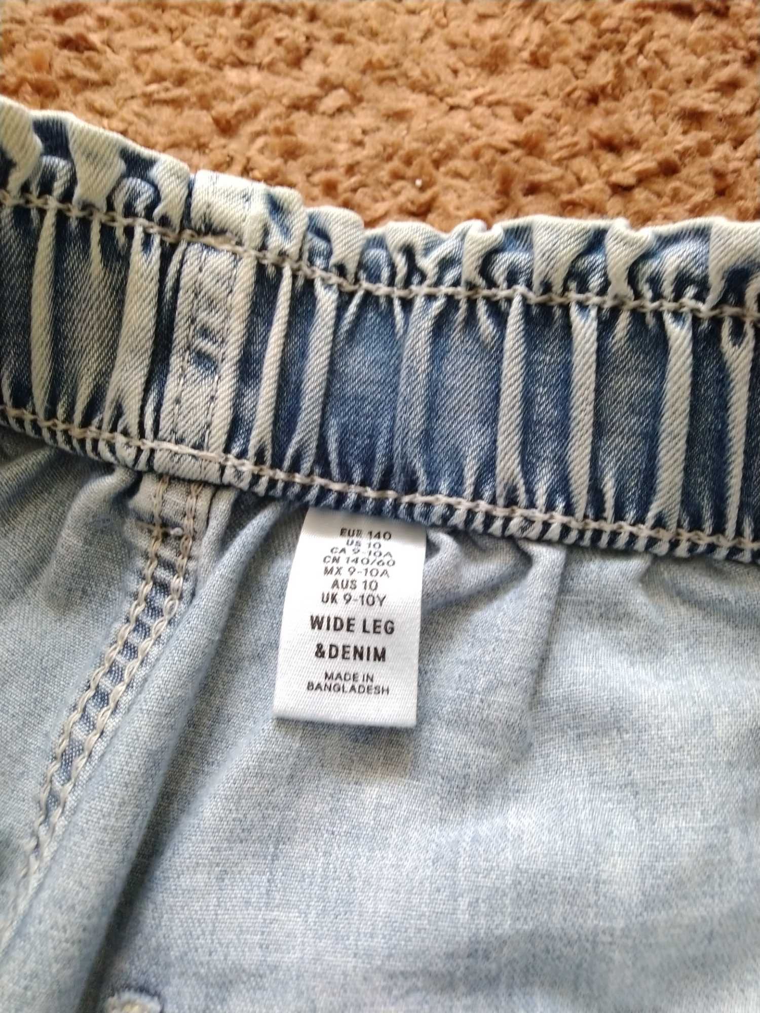 Spodnie jeansowe Dżinsy dziewczęce rozm. 140 H&M