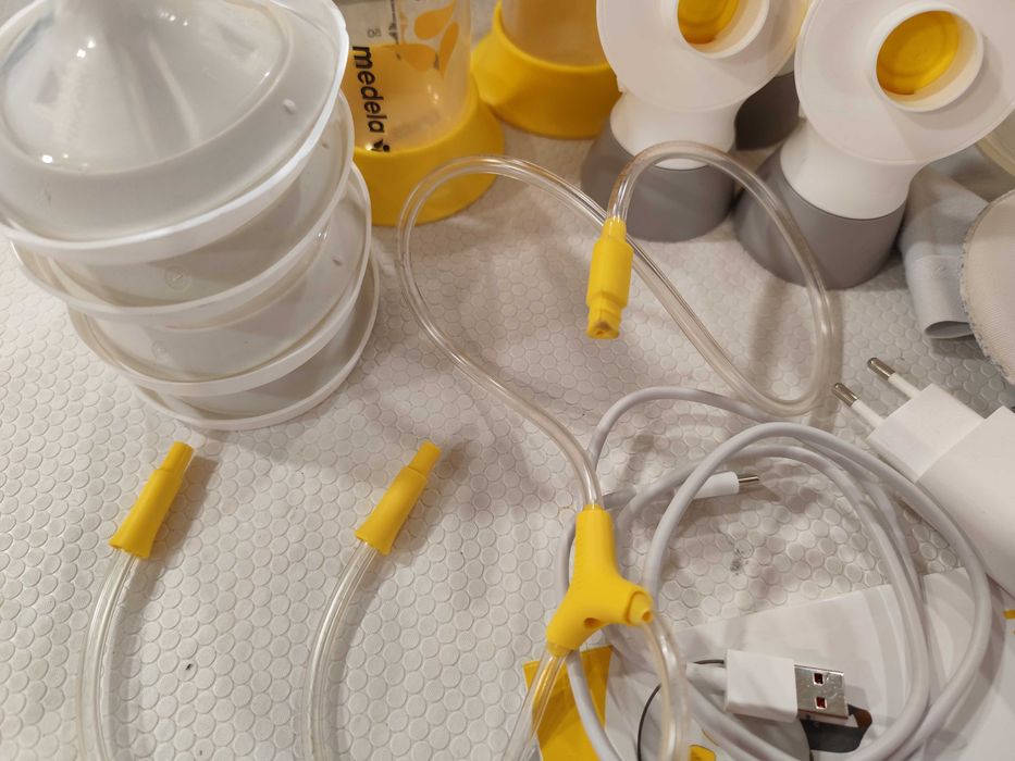 Bomba de extração de leite Medela swing Maxi + bomba manual Harmony