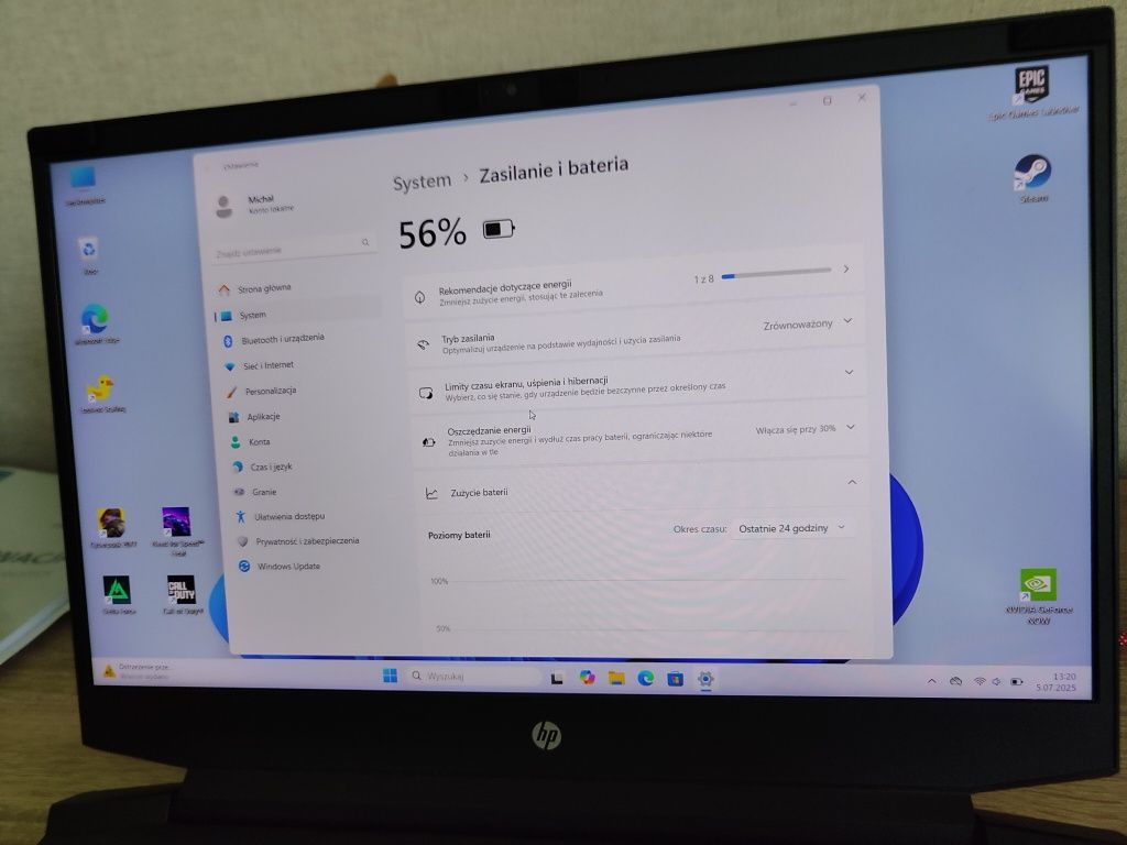 Laptop Ryzen 7, 1660 Ti 6GB, 32GB ddr4, 1TB