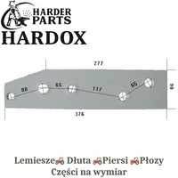 Płoza krótka Rower HARDOX N256/P części do pługa 2X lepsze niż Borowe