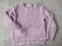 Ciepły włochaty sweter dla dziewczynki 122-128cm
