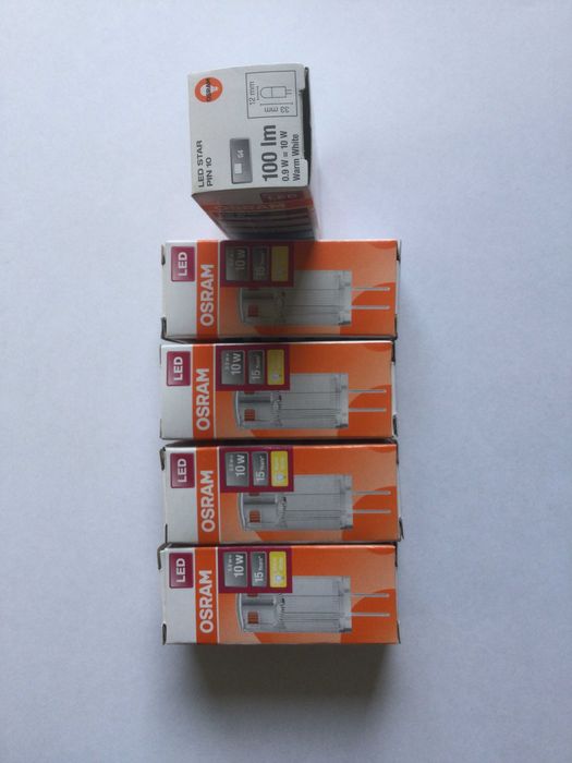 Żarówka LED G4 KAPSUŁKA 0,9W = 10W 2700K OSRAM - 5 szt.