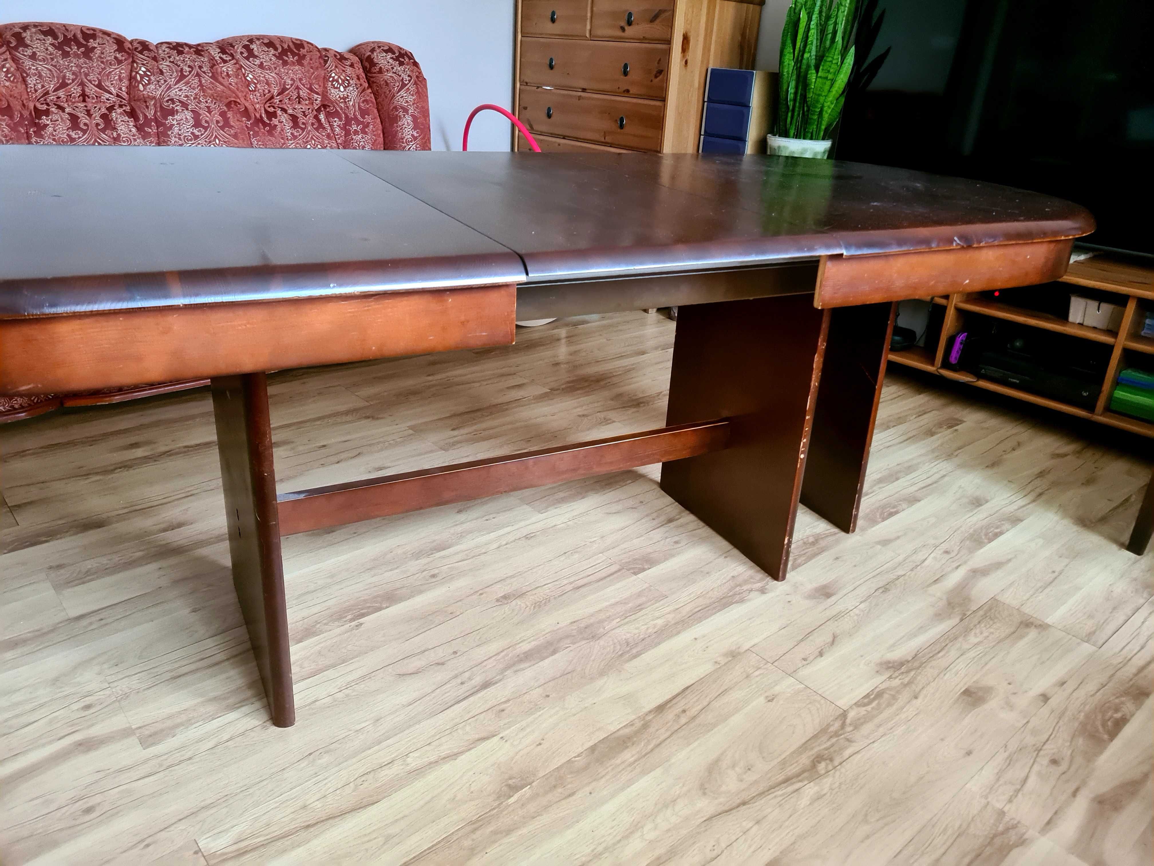 Stół drewniany Swarzędzkie Meble regulowany w zakresie 156/336cm 95cm