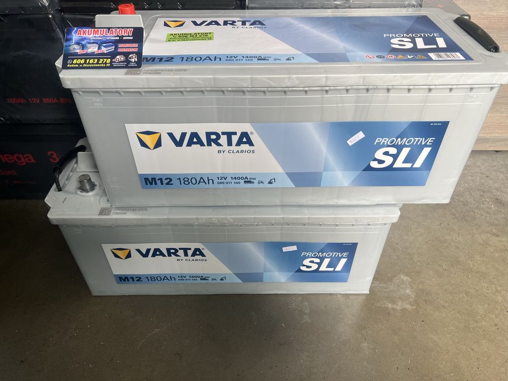 Akumulator Varta  180Ah 1400A 2025.06 produkcja Radom