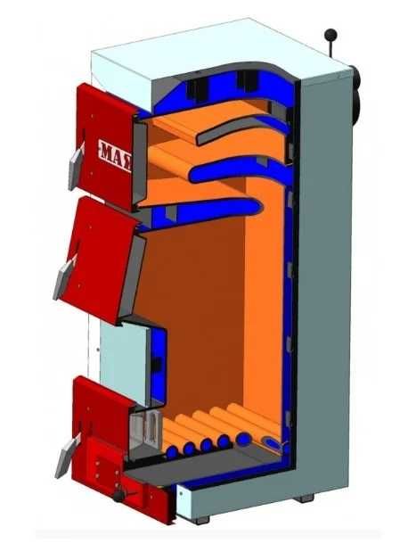 Универсальный котел на твердом топливе МАЯК от 12квт в наличии завод
