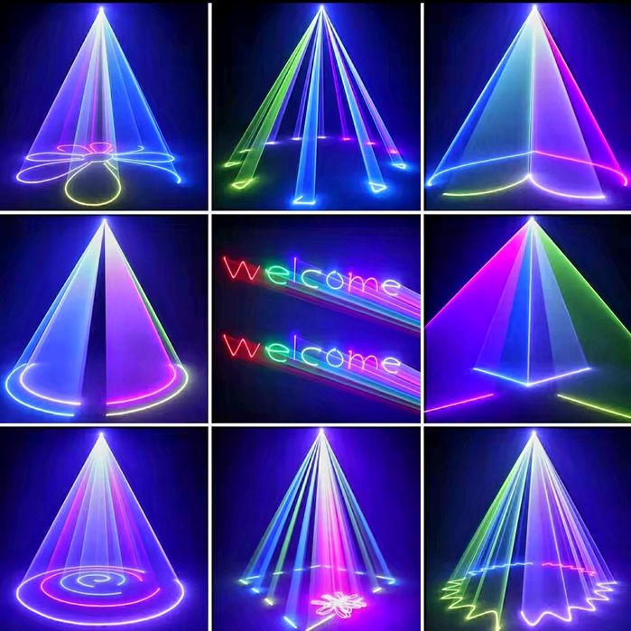 Efekt świetlny Laser Animacyjny 3D, Bluetooth. Stan Nowy