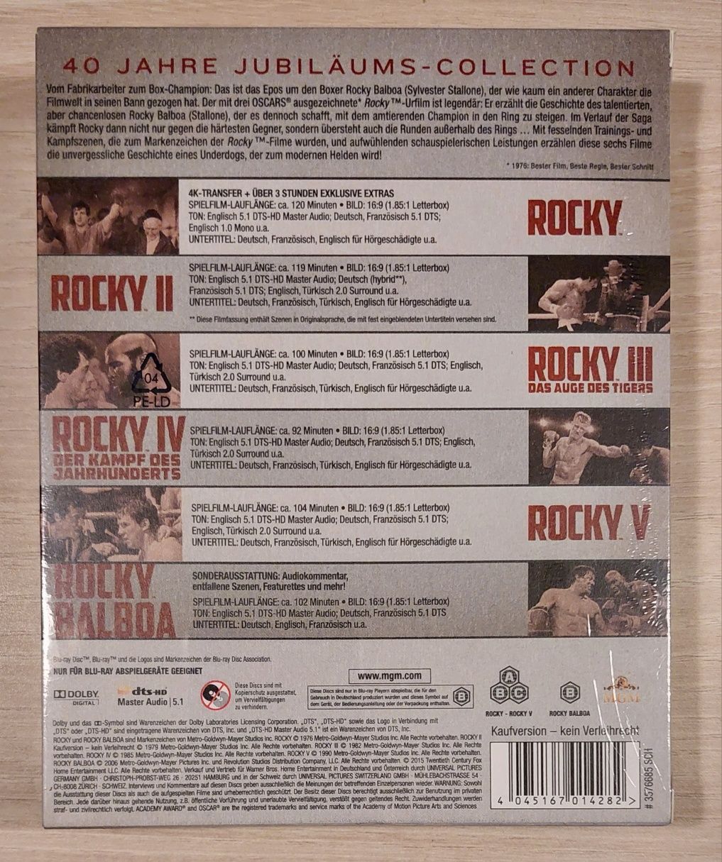 ROCKY Kolekcja, Kompletna saga - 6xBlu-Ray - PL