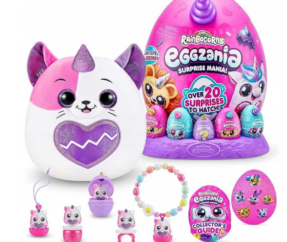 Zestaw ZURU Rainbocorns Eggzania Surprise Mania z pluszowym kotem