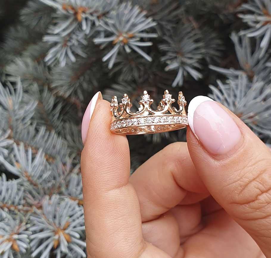 Кольцо корона из золота