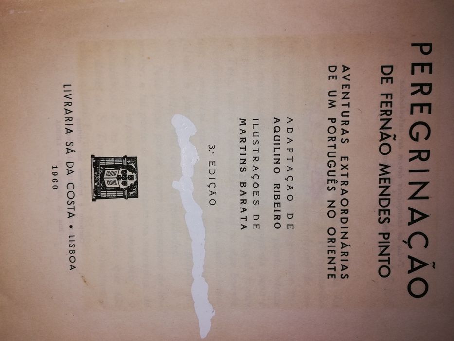 3 livros adaptados em prosa Peregrinação, A Odisseia e Os Lusíadas