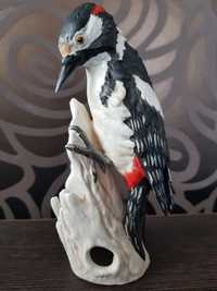 Dzięcioł figurka ptak z porcelany Goebel