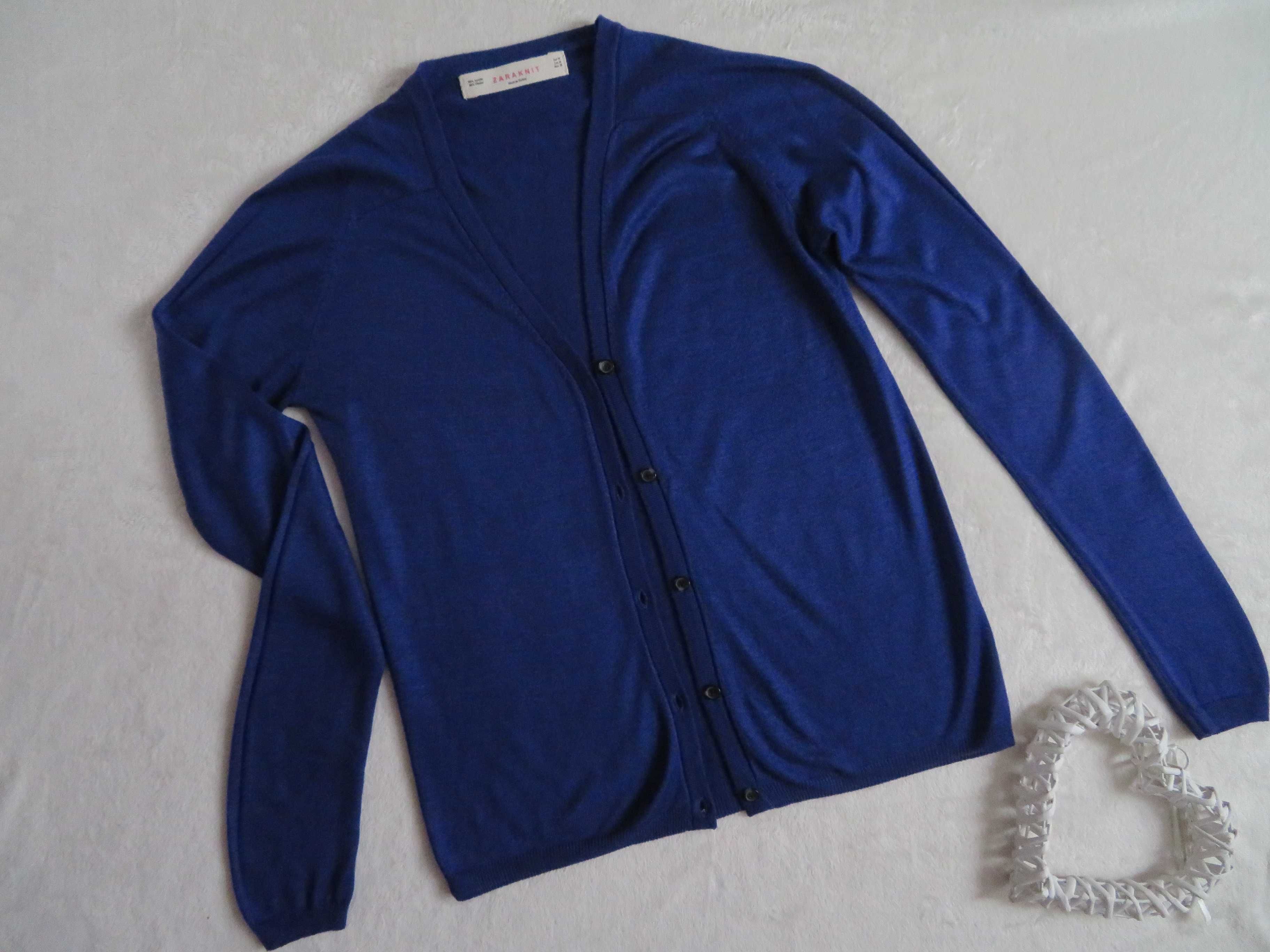 ZARA KNIT j.NOWY sweter damski sweterek rozpinany kardigan (38-40) M-L