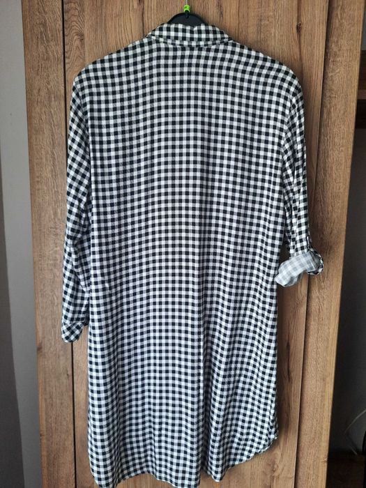 SALKO długa koszula w kratę tunika 38 M