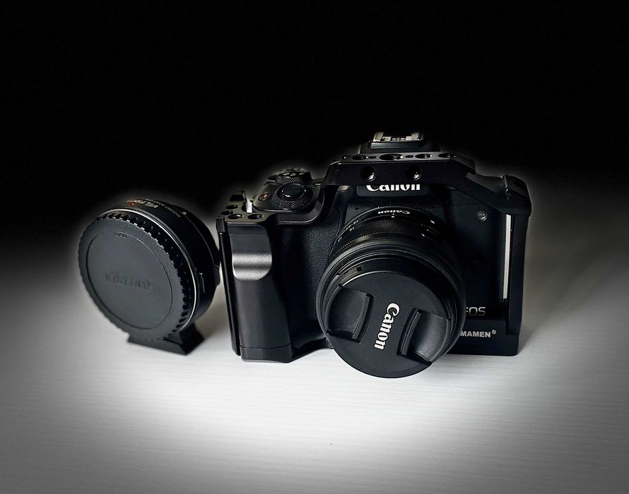 CANON M 50 Mark 1 + перехідник на ef Villtrox 0.71x+Siurui 35m 1.8