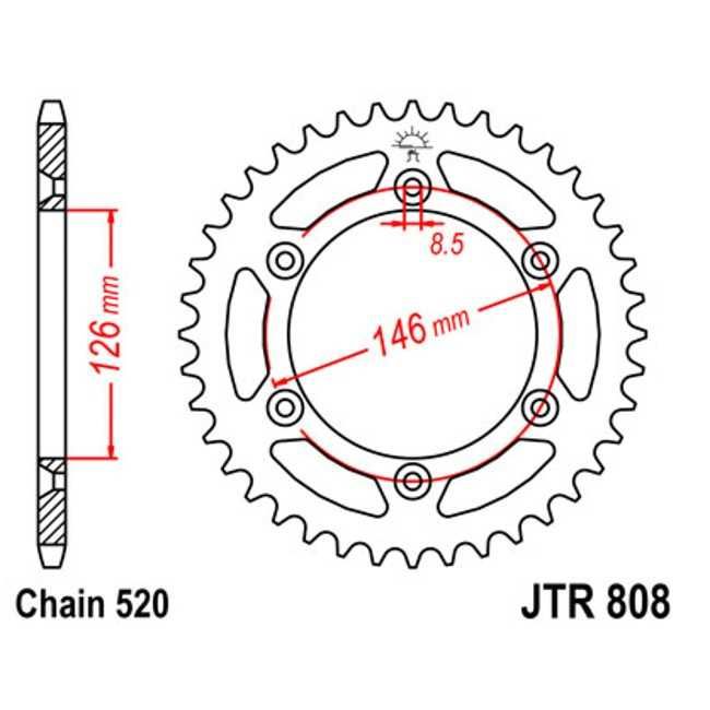 Cremalheira nova JTR808-41 - DR350 e outras