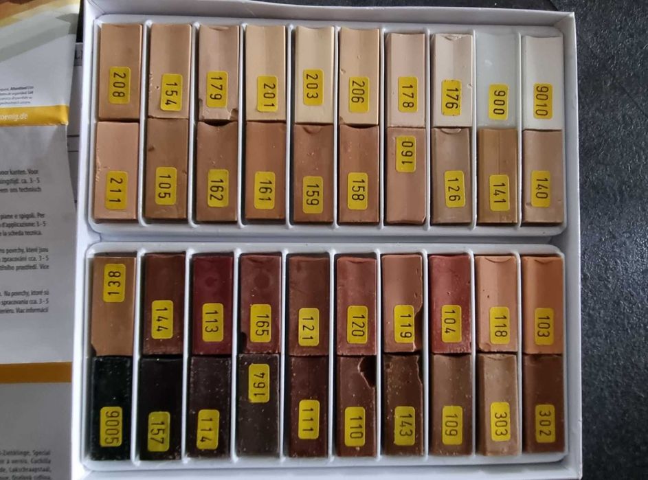 Zestaw Hartwachs - twardy wosk do naprawy mebli i drewna