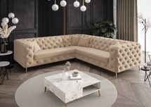 Narożnik Rogówka Chesterfield Pikowany Nowoczesny Elegancki VeroLux