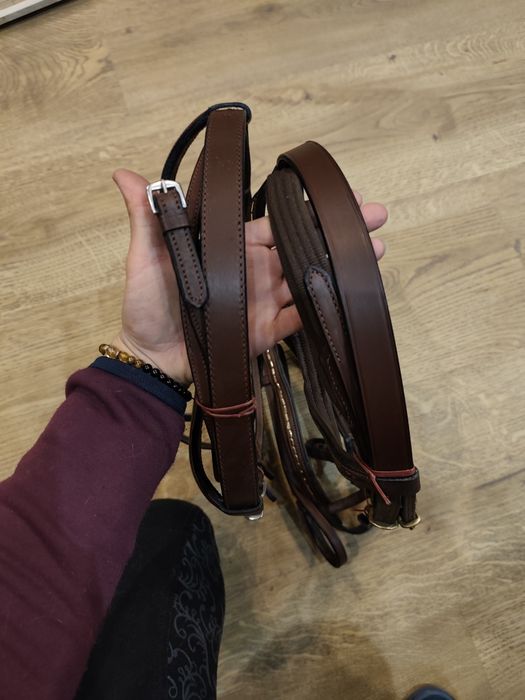 Brązowe ogłowie full nowe