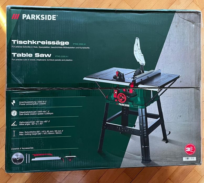 Piła stołowa Parkside PTKS 2200, zestaw - Kraków