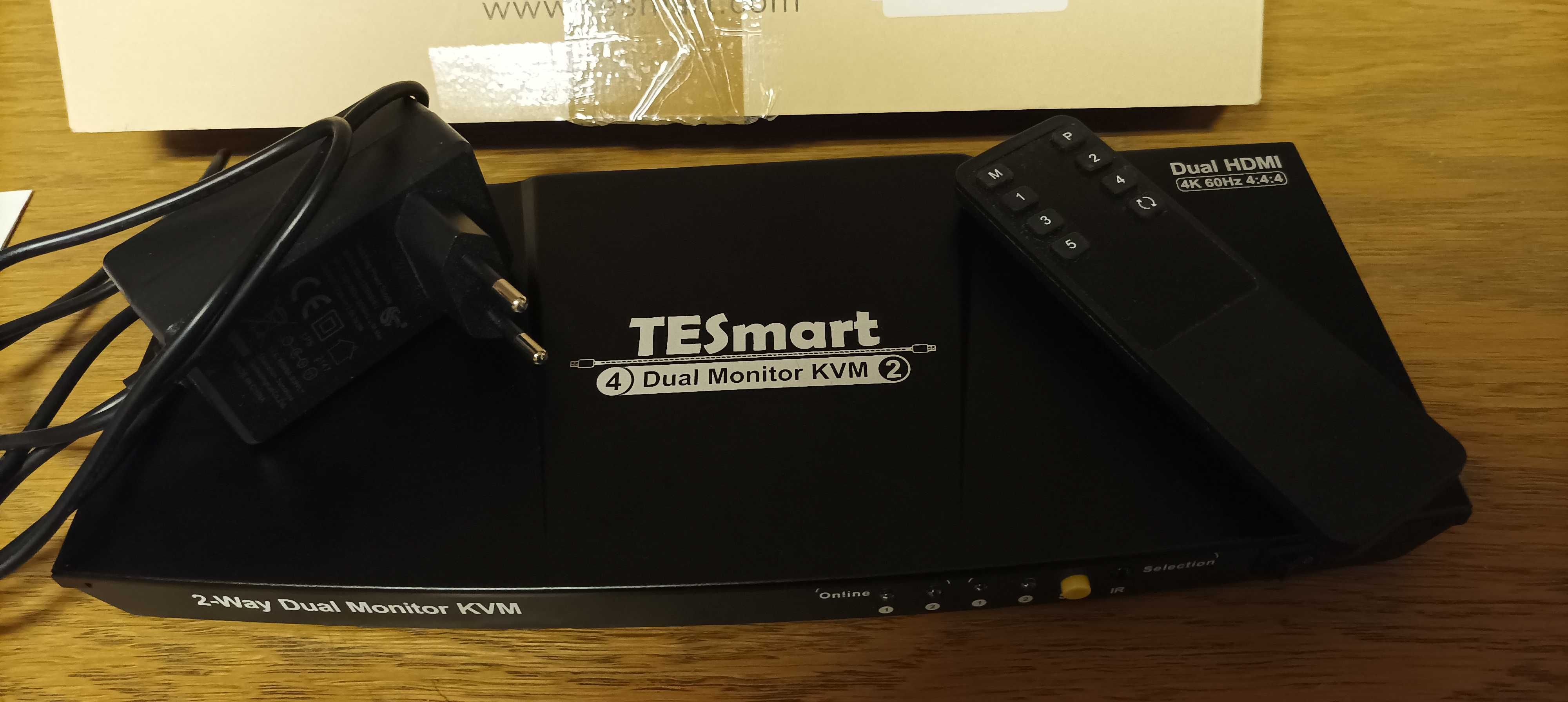 Przełącznik KVM TESmart HKS202-E23 (2xPC, 2xDISPLAY, 4K, 60Hz, HDMI)