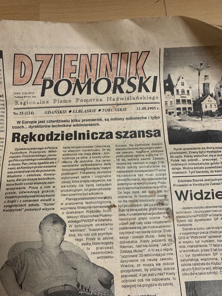 Stara Gazeta dziennik pomorski 31.08.1995